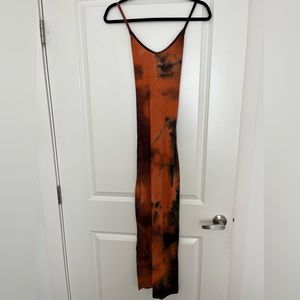 SHEIN long maxi orange dress
